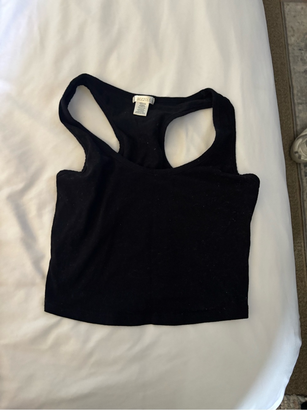 Bozzolo Black Racerback Crop Top Tank